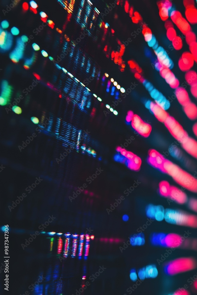Abstract Colorful Lights on a Dark Background Abstract Colorful Lights on a Dark Background
