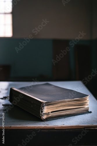 Old Photo Album on a Table in Dim Room