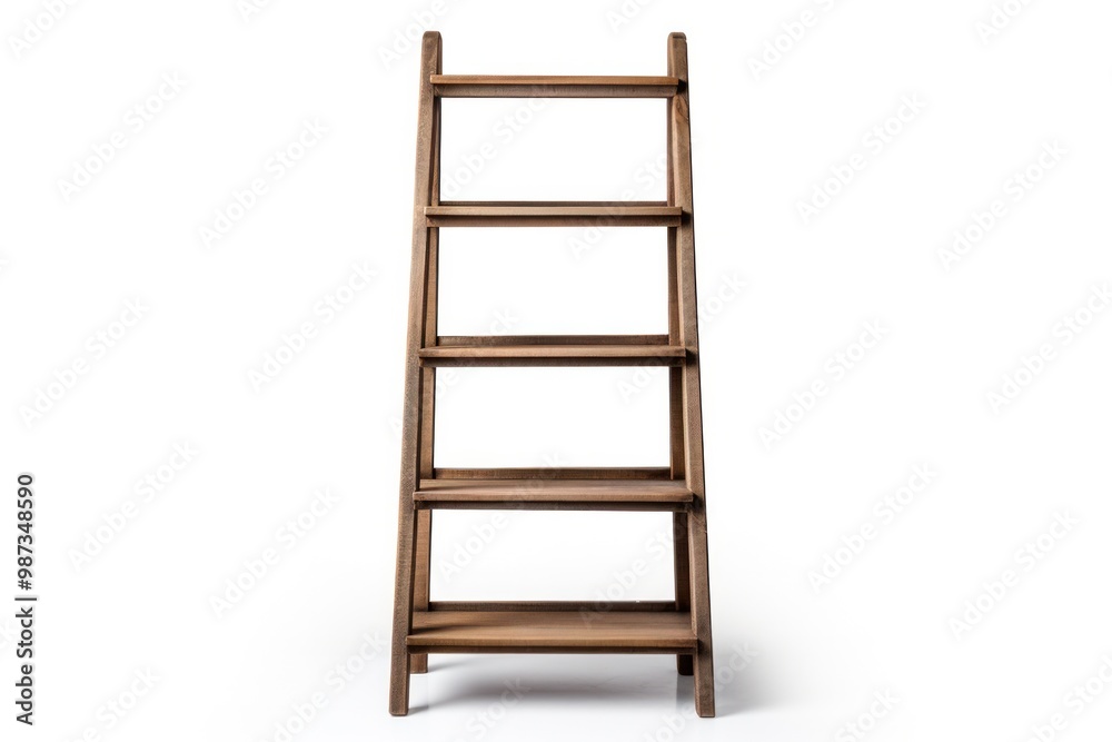 A rustic ladder shelf crafted from weathered pine wood, featuring sturdy rungs and a warm, inviting aesthetic. A rustic ladder shelf crafted from weathered pine wood, featuring sturdy rungs and a warm, inviting aesthetic.