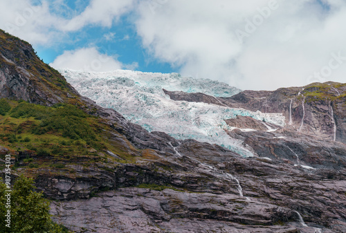 Bøyabreen Glacier in Summer, Norway, Scandinavia photo