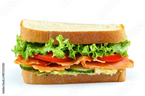 A sandwich isolated on a white background, ai