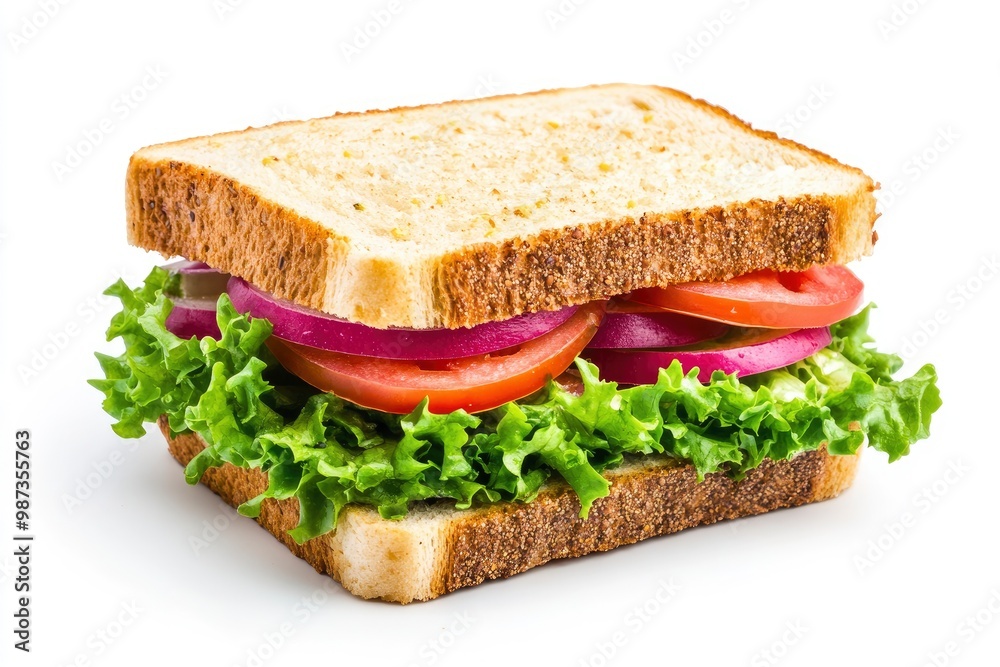 A sandwich isolated on a white background, ai A sandwich isolated on a white background, ai