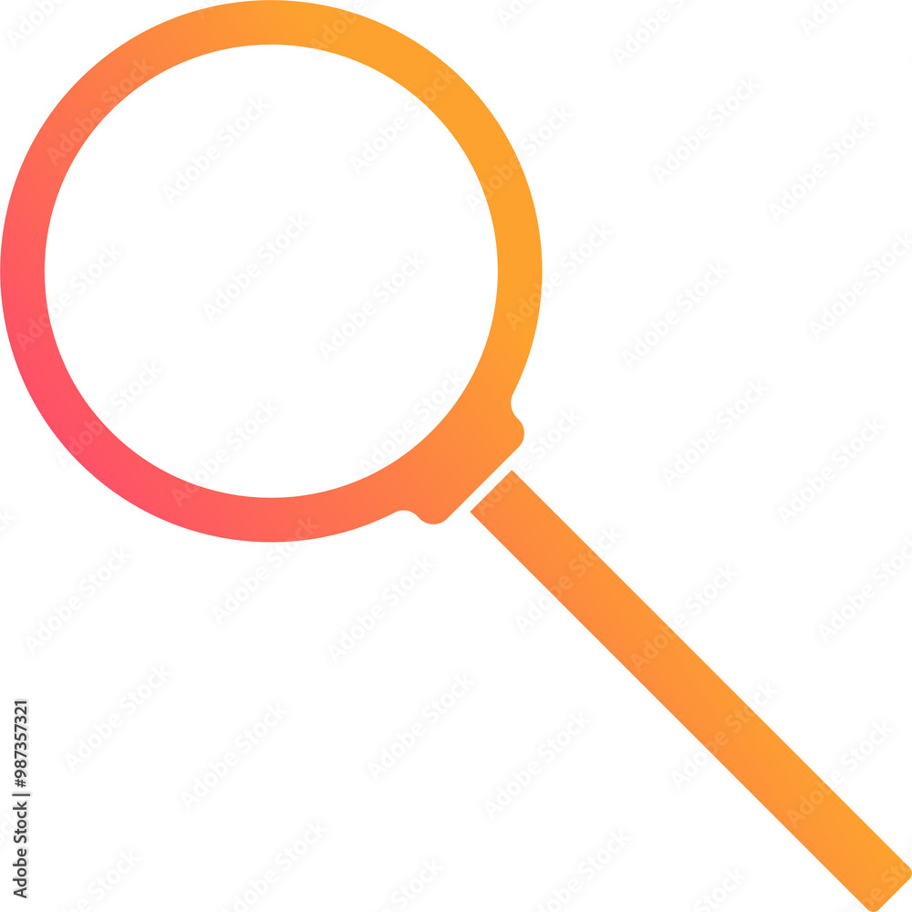 Magnifying illustration gradient vector Magnifying illustration gradient vector