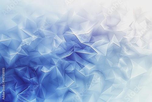 White and vibrant blue gradient color background, geometric.