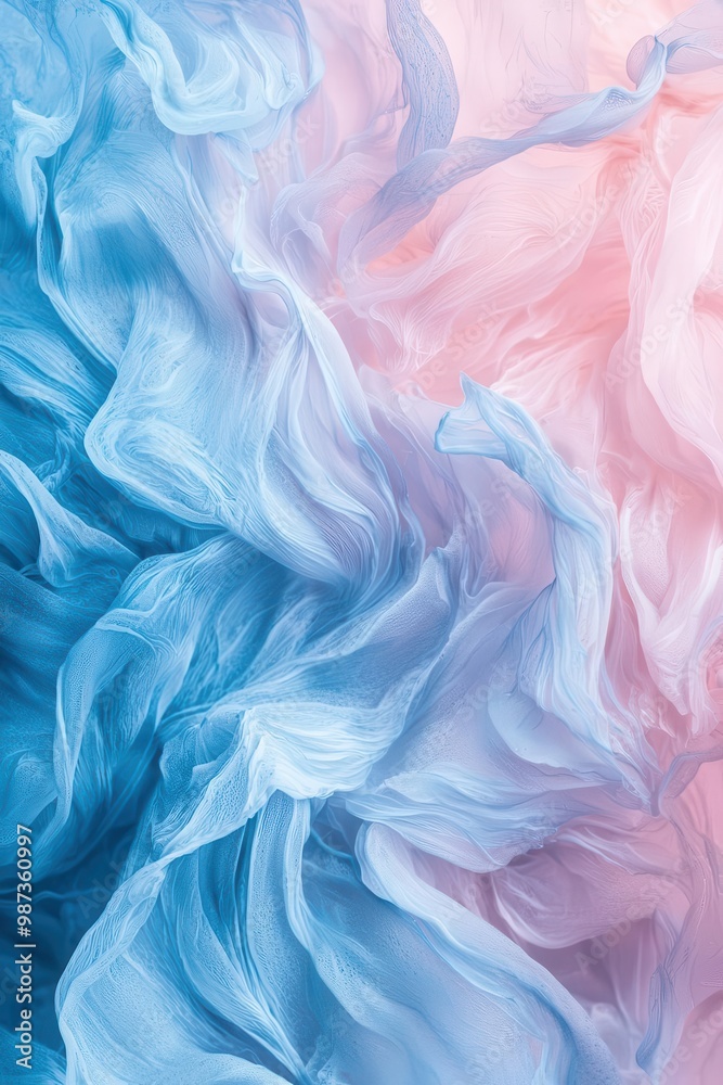 Abstract Fluid Art with Soft Blue and Pink Color Scheme Abstract Fluid Art with Soft Blue and Pink Color Scheme