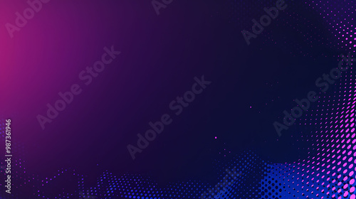 Vibrant background featuring scattered dots in purple and blue
