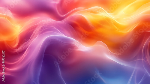 Wallpaper Mural A vibrant abstract background featuring swirling colors of orange, pink, and purple, creating a dynamic and fluid visual texture. Torontodigital.ca