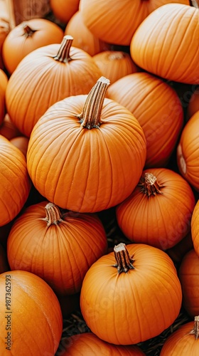 A lively pumpkin patch filled with pumpkins, cornfields, and mountains in the background