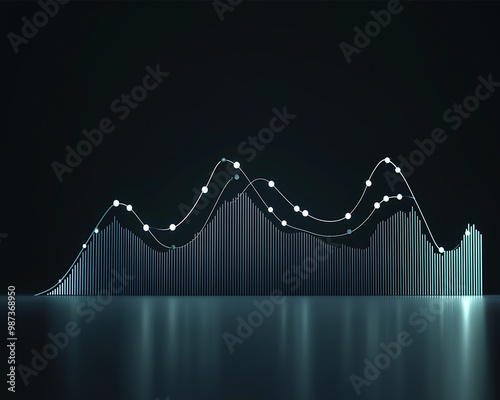 Minimalist line chart with a sharp curve