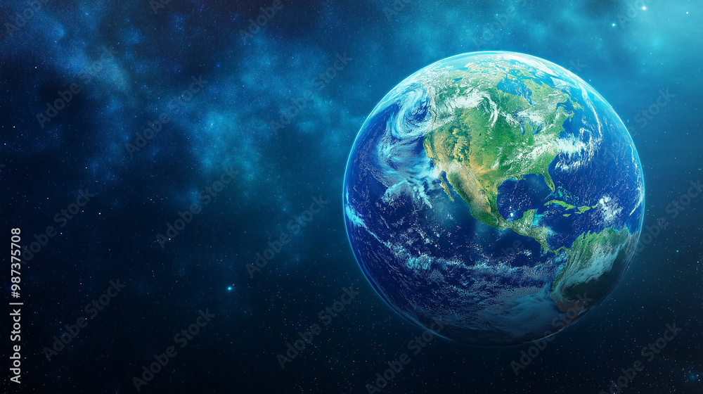 Obraz premium A globe with clearly defined continents
