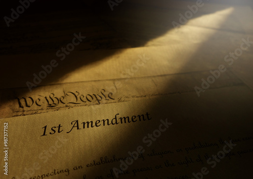 Tableau sur toile First Amendment and United States Constitution