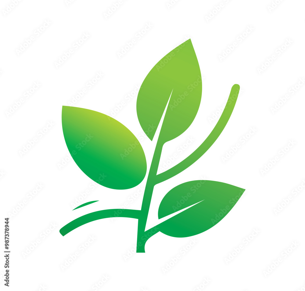 Fototapeta premium green leaf ecology nature element vector icon. green leaf ecology nature element vector icon.
