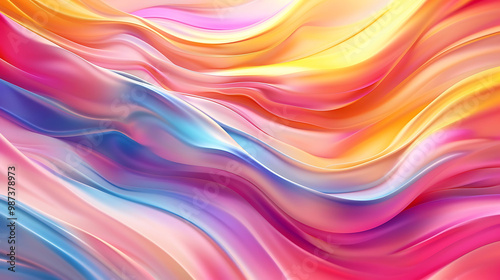 Abstract background filled with dynamic, colorful waves