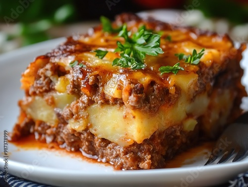 Delicious Cowboy-Style Meatloaf with Mashed Potatoes, a Hearty Casserole Dish Perfect for Ranchers and Western Themed Meals