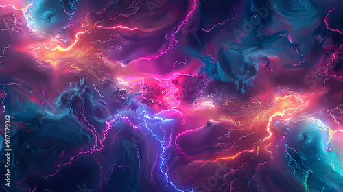 Abstract background filled with dynamic, colorful waves