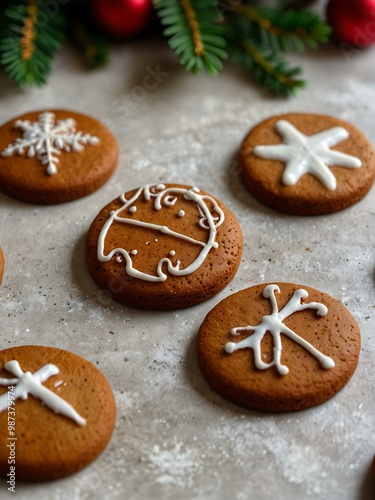 Gingerbread cookies with icing once more.