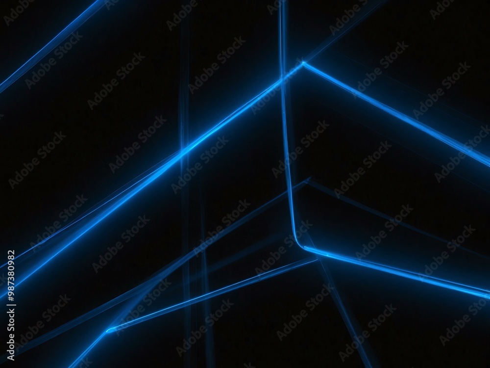 Glowing blue light streaks against a black backdrop. Glowing blue light streaks against a black backdrop.