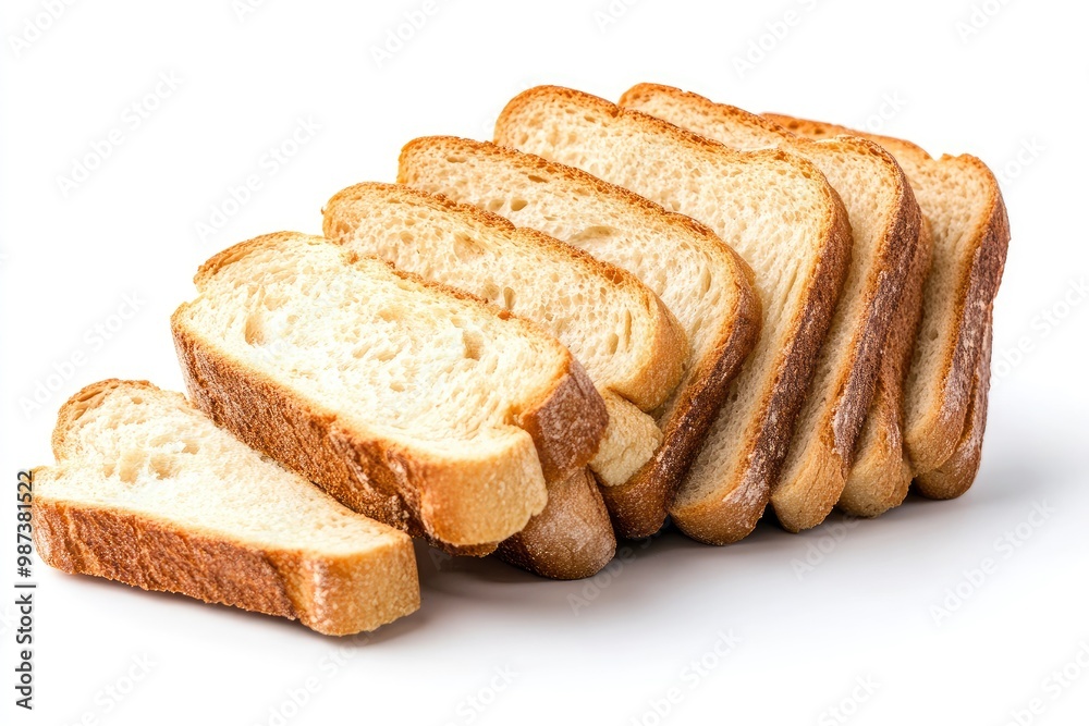 sliced bread, toast isolated on white background, clipping path, full depth of field, ai sliced bread, toast isolated on white background, clipping path, full depth of field, ai