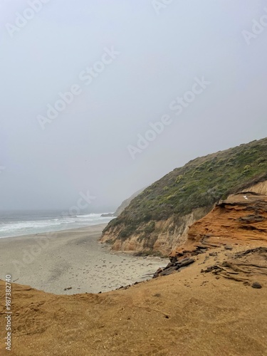 california Marin coast point Reyes canyon overlooking ocean beach 