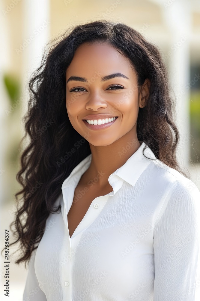 Elegant Real Estate Agent Posing by Luxurious Home Elegant Real Estate Agent Posing by Luxurious Home