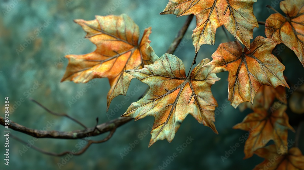 Autumn Maple Leaves Branch Close Up Photography Autumn Maple Leaves Branch Close Up Photography