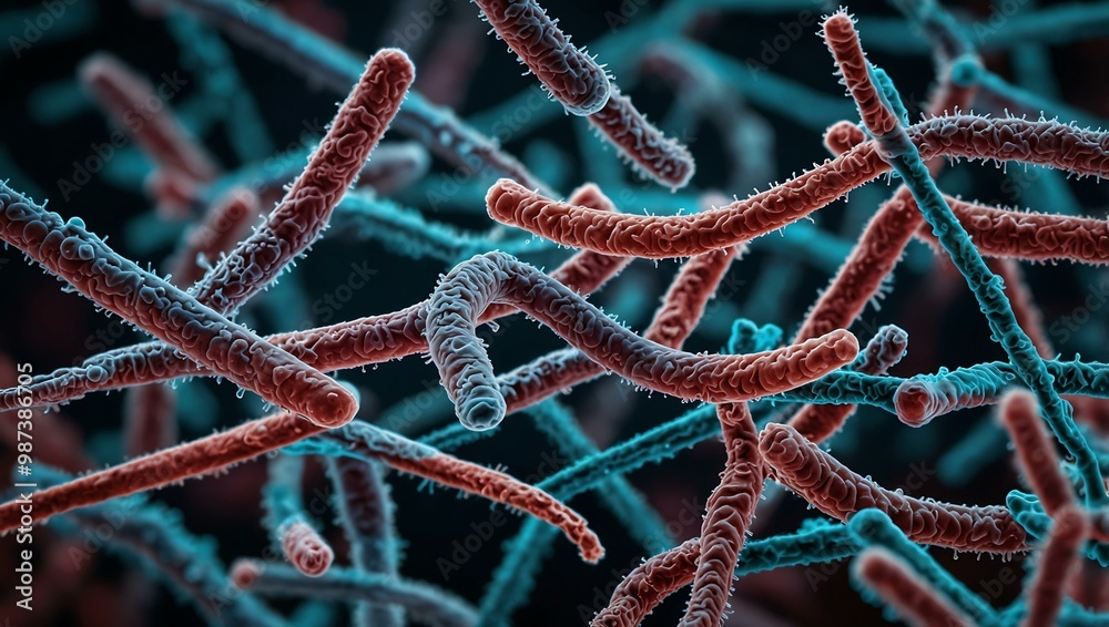High-resolution image of bacteria under a microscope. High-resolution image of bacteria under a microscope.