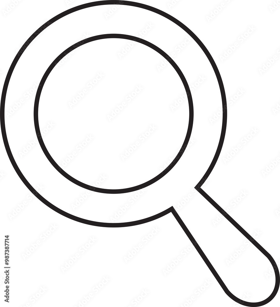 Magnifying Glass Line Icon Magnifying Glass Line Icon