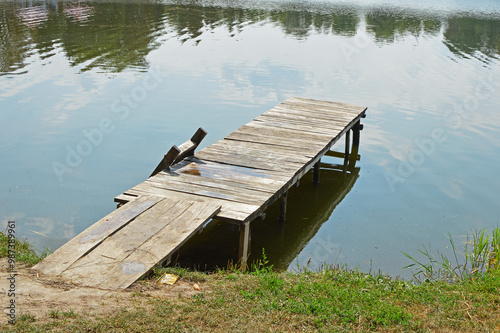 A wooden bridge over the water