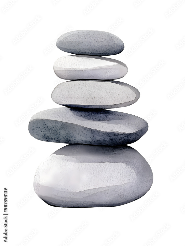 Serene Stacked Stones for Zen Balance and Meditation Serene Stacked Stones for Zen Balance and Meditation