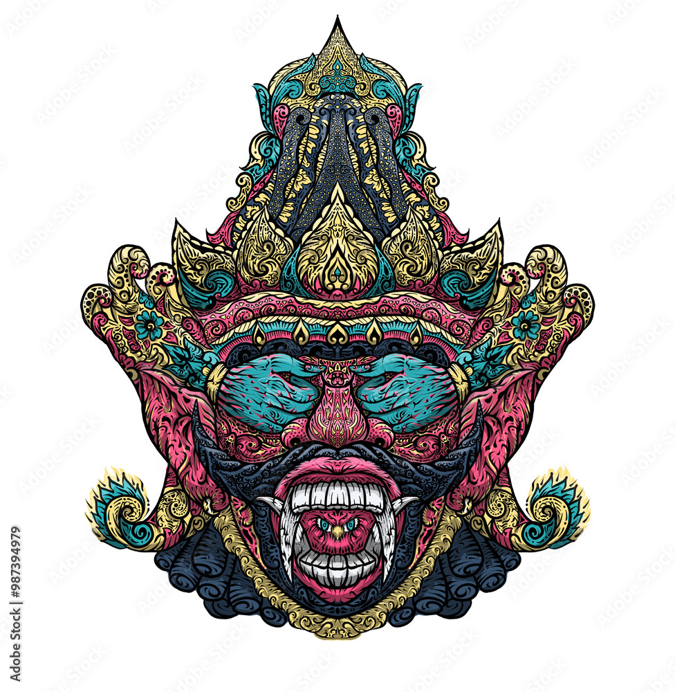 Naklejka premium balinese character