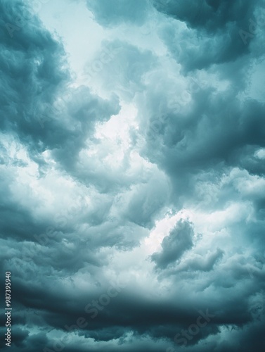 Dark Overcast Sky with Threatening Clouds photo