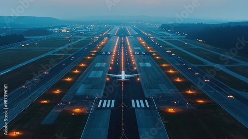 A dynamic shot of an airport runway with planes taking off and landing, highlighting the critical role of air travel in global connectivity.