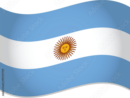 Argentina Flag Waving Vector