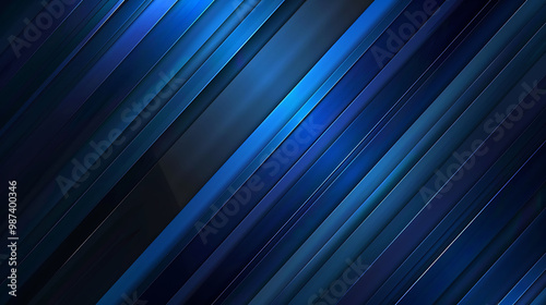 Bold blue and black diagonal stripes adorned with stylish accents