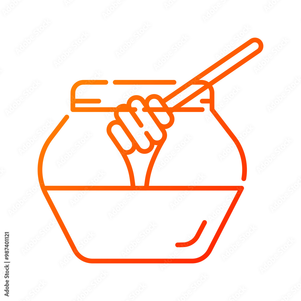 Honey icon. honey, food, sweet, healthy, bee, nectar, jar, pot, organic, honey dipper. Vector icon illustration Honey icon. honey, food, sweet, healthy, bee, nectar, jar, pot, organic, honey dipper. Vector icon illustration