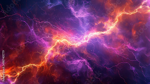 A colorful abstract design showcasing flowing lines and luminous elements