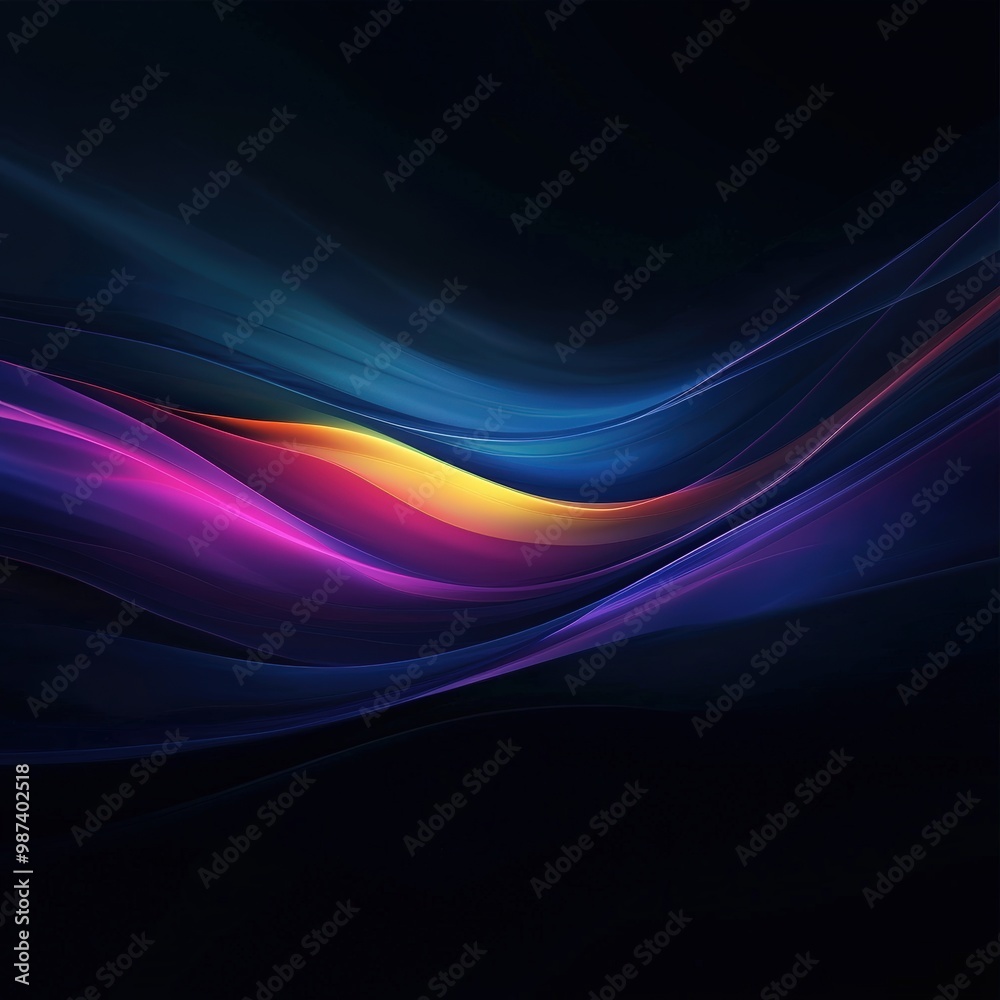 Fototapeta premium Abstract colorful waves
