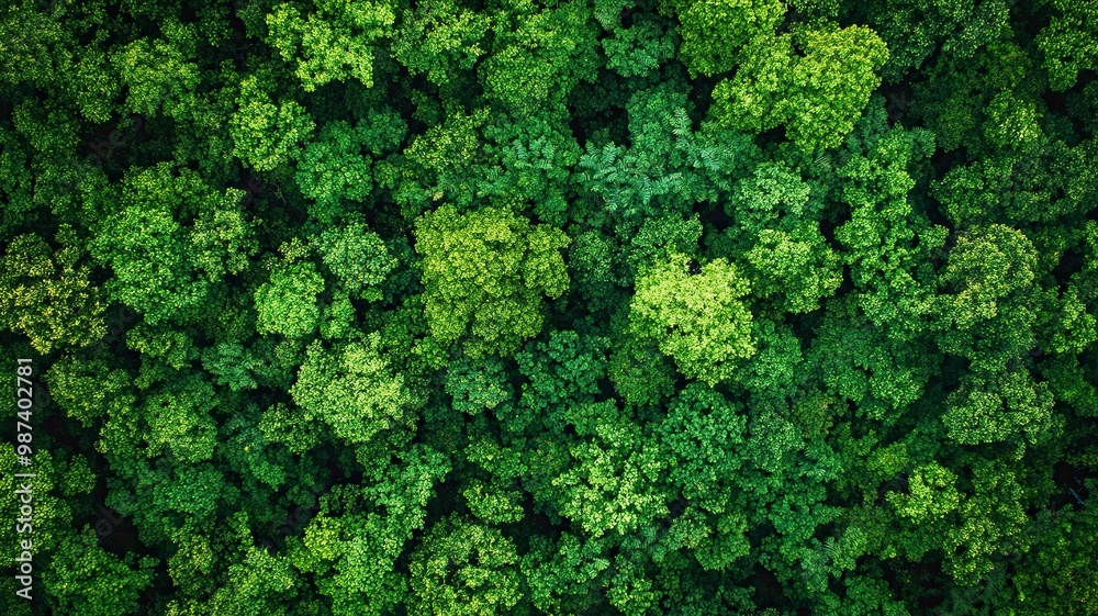 Aerial view of nature green forest and tree. Forest ecosystem and health concept and background, generative ai Aerial view of nature green forest and tree. Forest ecosystem and health concept and background, generative ai