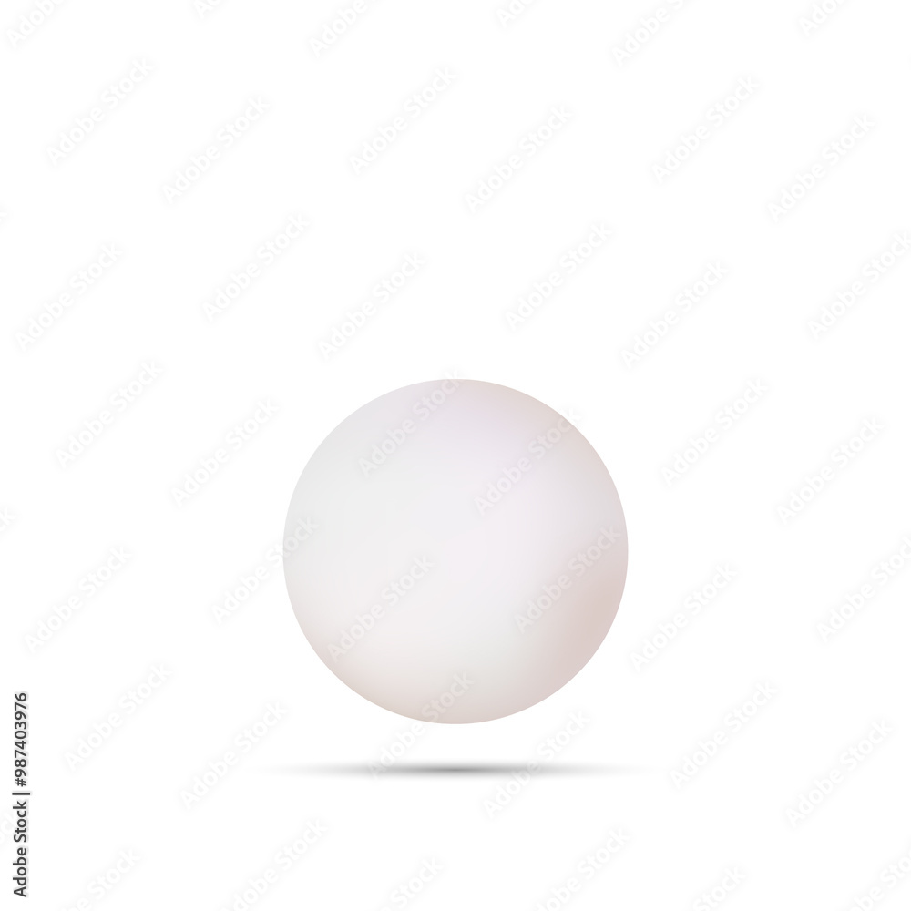 White ball with shadow on a white background. Realistic metal ball 3d sphere or shiny glossy bubble. Vector illustration. Eps 10 White ball with shadow on a white background. Realistic metal ball 3d sphere or shiny glossy bubble. Vector illustration. Eps 10