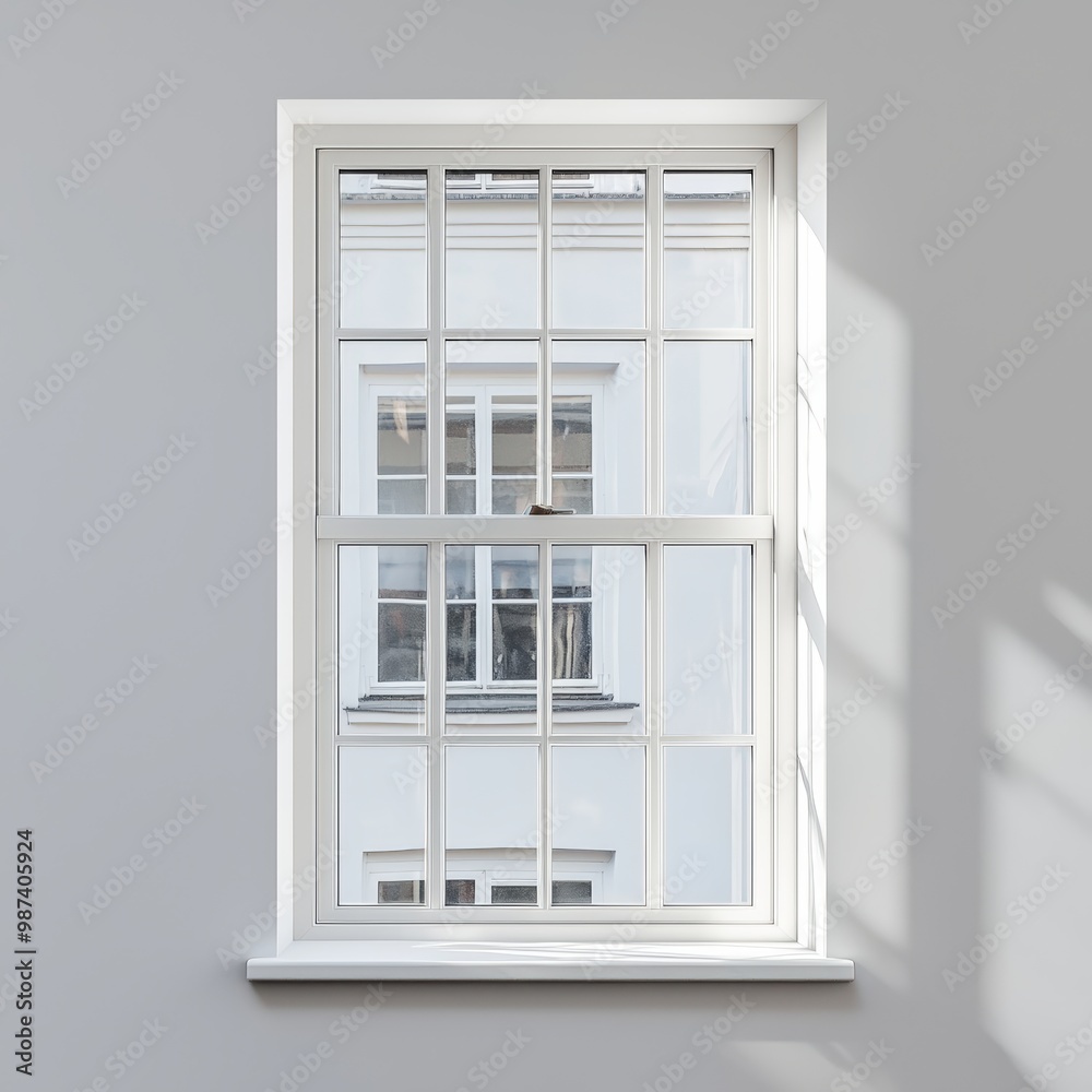 Obraz premium White window with sunbeams