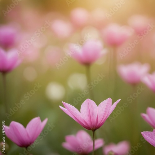 Magical Petals in a Dreamlike Bloom: Infuse your projects with the beauty of nature with our floral bloom backgrounds, Perfect for brochures, digital content, and nature-themed projects.