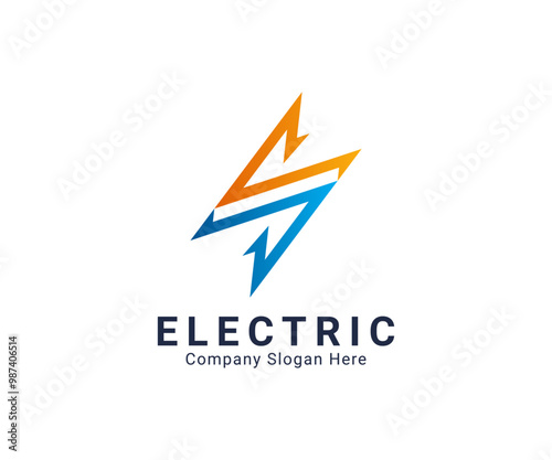 Free Download Electric volt thunder logo icon vector symbol design for industrial business. - GFXLoad