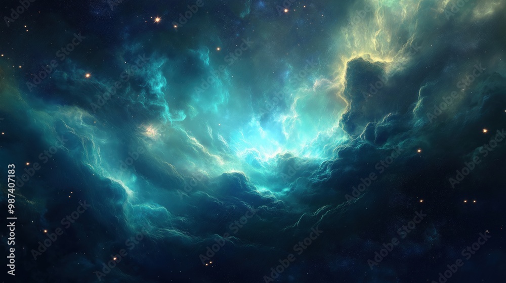 A vibrant nebula in deep space, glowing with bright stars and swirling clouds of cosmic dust, showcasing the vast beauty of the universe. A vibrant nebula in deep space, glowing with bright stars and swirling clouds of cosmic dust, showcasing the vast beauty of the universe.