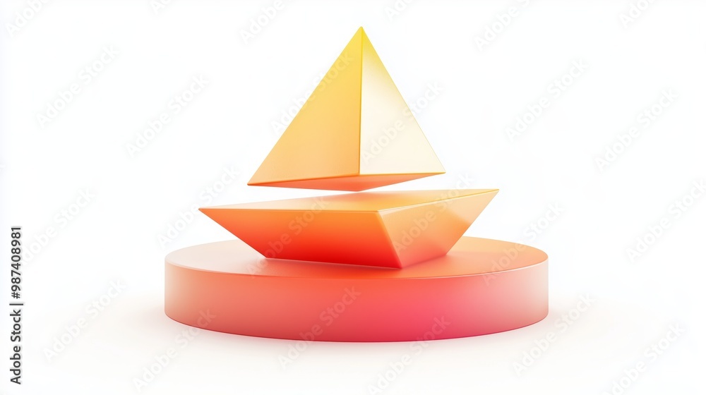 Colorful geometric shapes arranged artistically on a smooth surface, perfect for modern design and artistic concepts. Colorful geometric shapes arranged artistically on a smooth surface, perfect for modern design and artistic concepts.