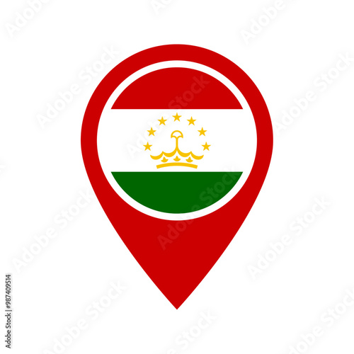 Free Download Tajikistan flag location icon - GFXLoad