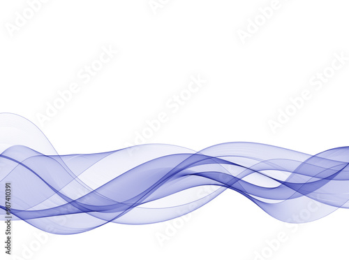 Blue abstract wave as a design element. Presentation template. Banner for advertising. Eps 10