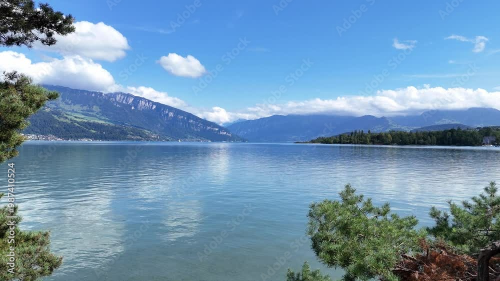 Thuner See, Berner Oberland, Schweiz, Alpenpanorama Thuner See, Berner Oberland, Schweiz, Alpenpanorama