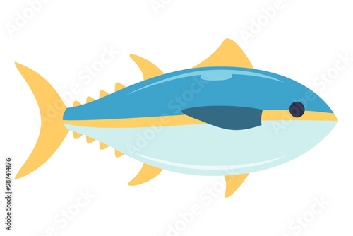 Yellowfin tuna color icon
