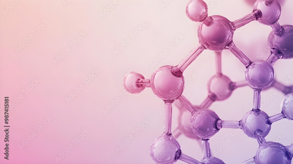 Molecular structure on gradient background Molecular structure on gradient background
