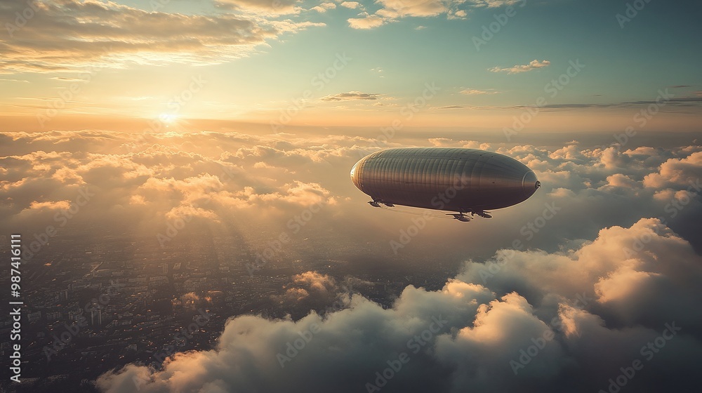 aerial shot of a zeppelin navigating above the landscape, highlighting the charm of vintage air travel and the stunning views from high altitude aerial shot of a zeppelin navigating above the landscape, highlighting the charm of vintage air travel and the stunning views from high altitude